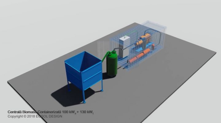 Centrală biomasă 100 KW containerizată – EoSol Design